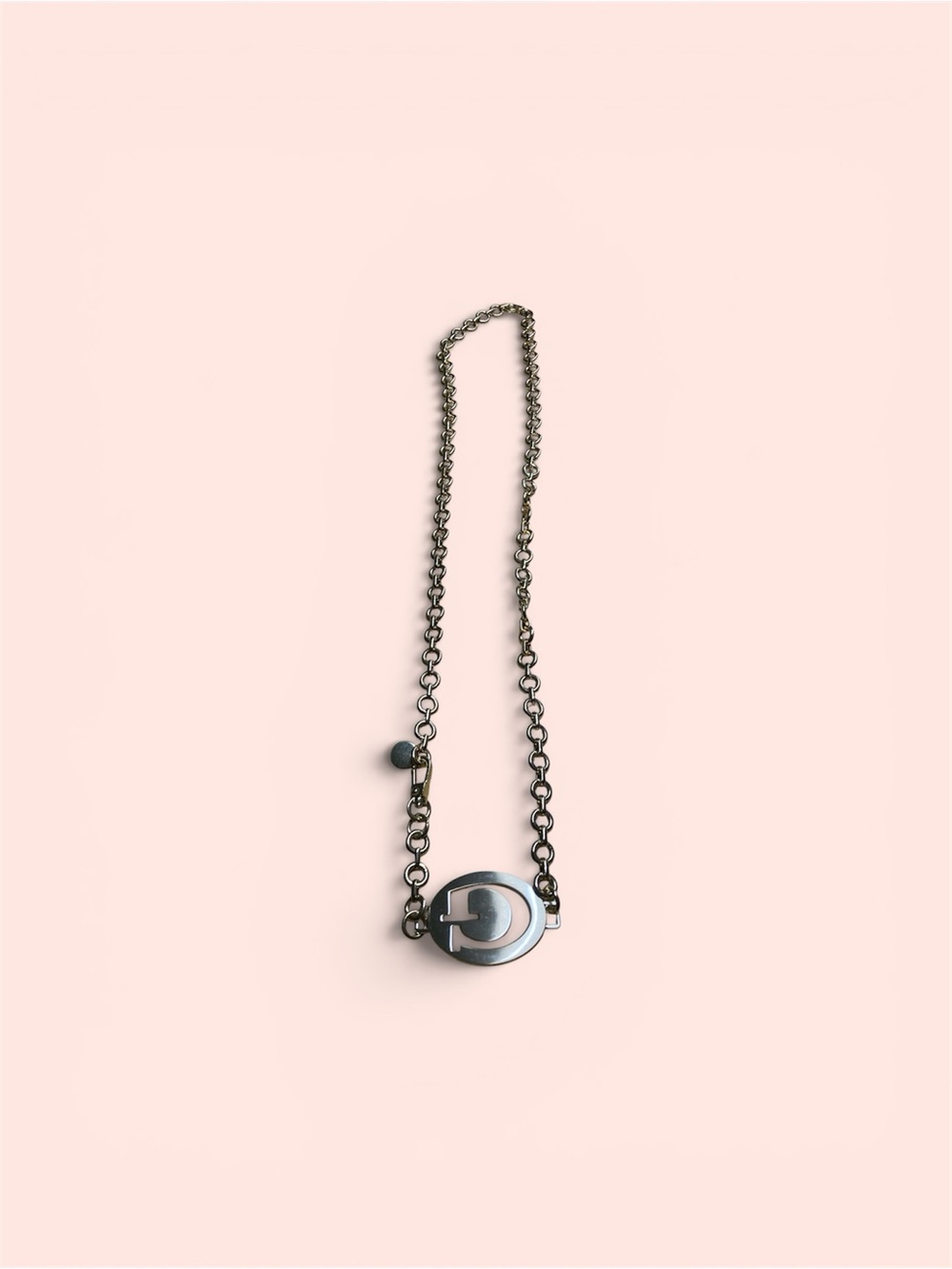 Gold-Tone Double Link Belt with Oval 'G' Pendant
